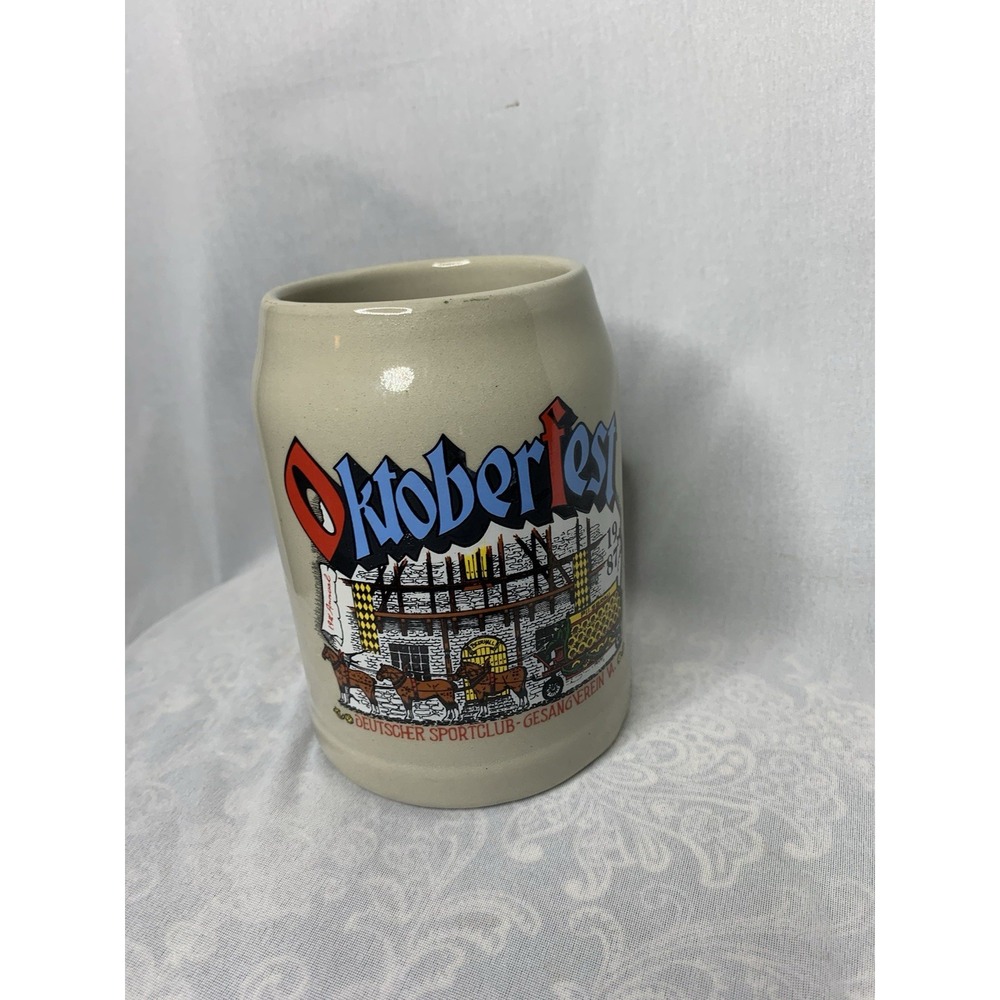 Vintage 1987 Oktoberfest Beer Stein‎ Mug  Rare DEUTSCHER SPORTS Club